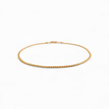 10K  Yellow Gold Cuban Link Anklet Bracelet