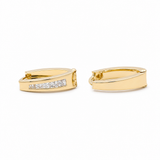14K Yellow Gold Huggie Earrings