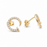 14K Yellow Gold Nail Earrings