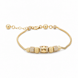 14K Yellow Gold Charms Bracelet Women's
