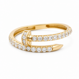 14K yellow Gold Nail Fashion Ring and 10K Bracelet