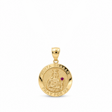 14K Yellow Gold Sta Barbara Medal Pendant