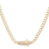 14K Yellow Gold Monaco Women's Chain 18"
