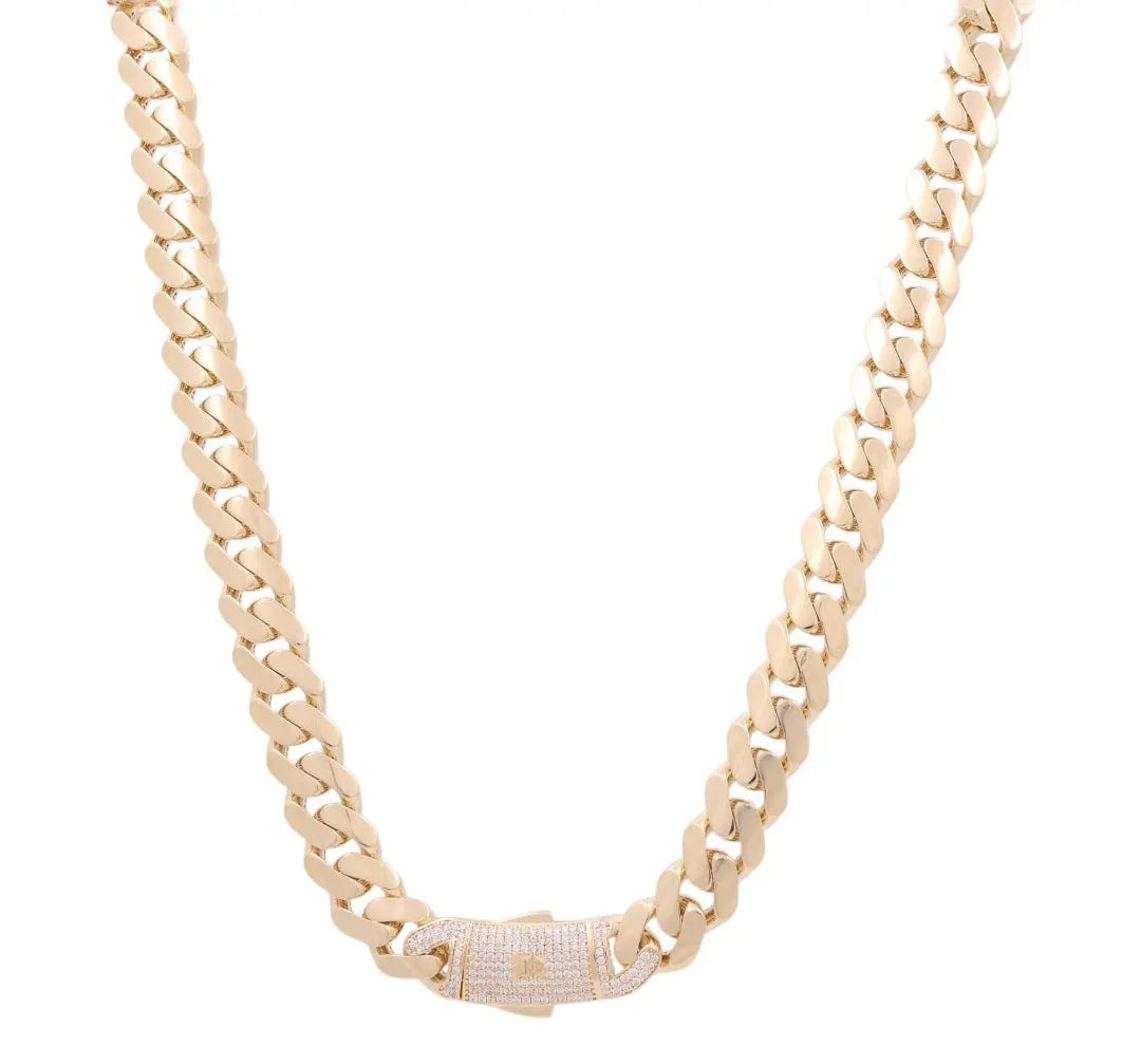 10K Men's Yellow Gold  Monaco Chain 22" Miral Jewelry