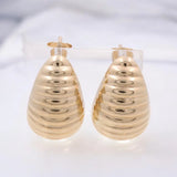 14K Yellow Gold Button Women's Earrings Miral Jewelry