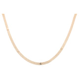 14K Yellow Gold Mesh with Hearts Women's Necklace 18"