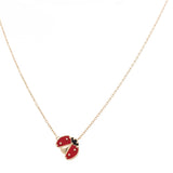 14k Yellow Gold Lady Bug Necklaces 18"