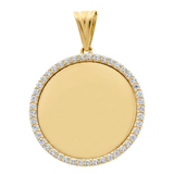 10K Yellow Gold Medal with Cz Pendant