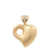 14K Yellow Gold Heart Women's Pendant