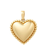 14K Yellow Gold Heart Women's Pendant