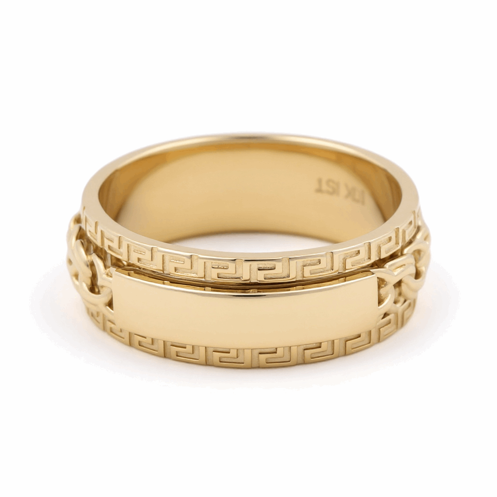 10K Yellow Gold Wedding Band Men's  Ring