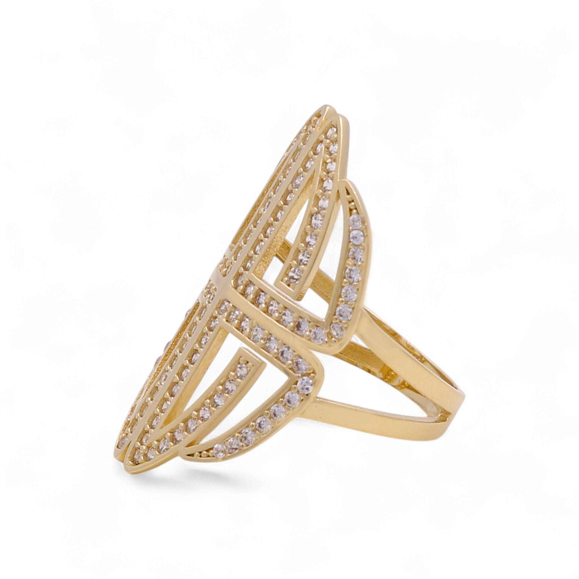 14K Yellow Gold  Fashion with Cz Women's Ring