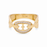 14K Yellow Gold  Fashion with Cz Women's Ring