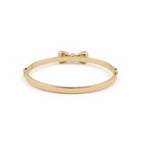 10K Yellow Gold Bangle Semisolid  with Ribbon Bracelet