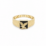 10k Yellow Gold Eagle Fashion Ring Men's