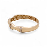 10K Yellow Gold  Wedding Band with Cz Ring
