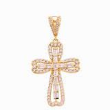 10K  Yellow Gold Cross with Cz Pendant