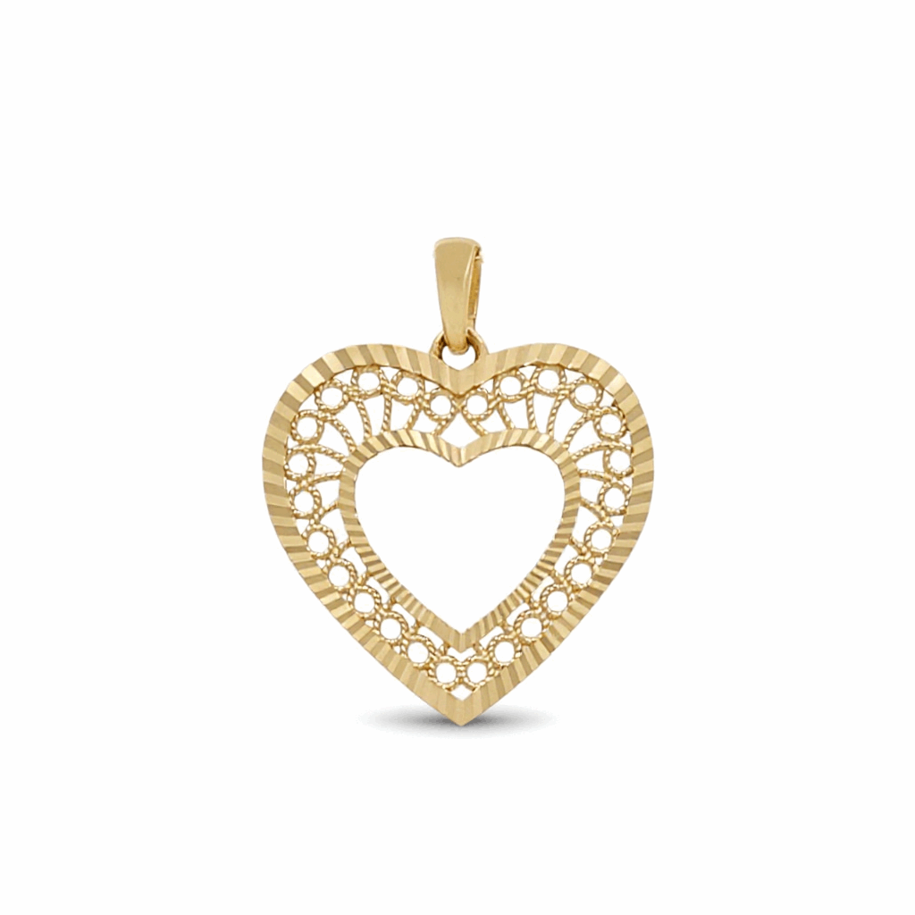 10K Yellow Gold Heart Women's Pendant