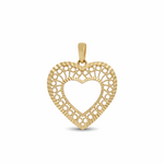 10K Yellow Gold Heart Women's Pendant