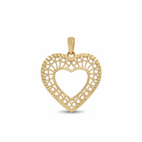 10K Yellow Gold Heart Women's Pendant