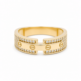 10K Yellow Gold Fashion With Cz Women's Ring