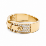 10K Yellow Gold Fashion With Cz Women's Ring