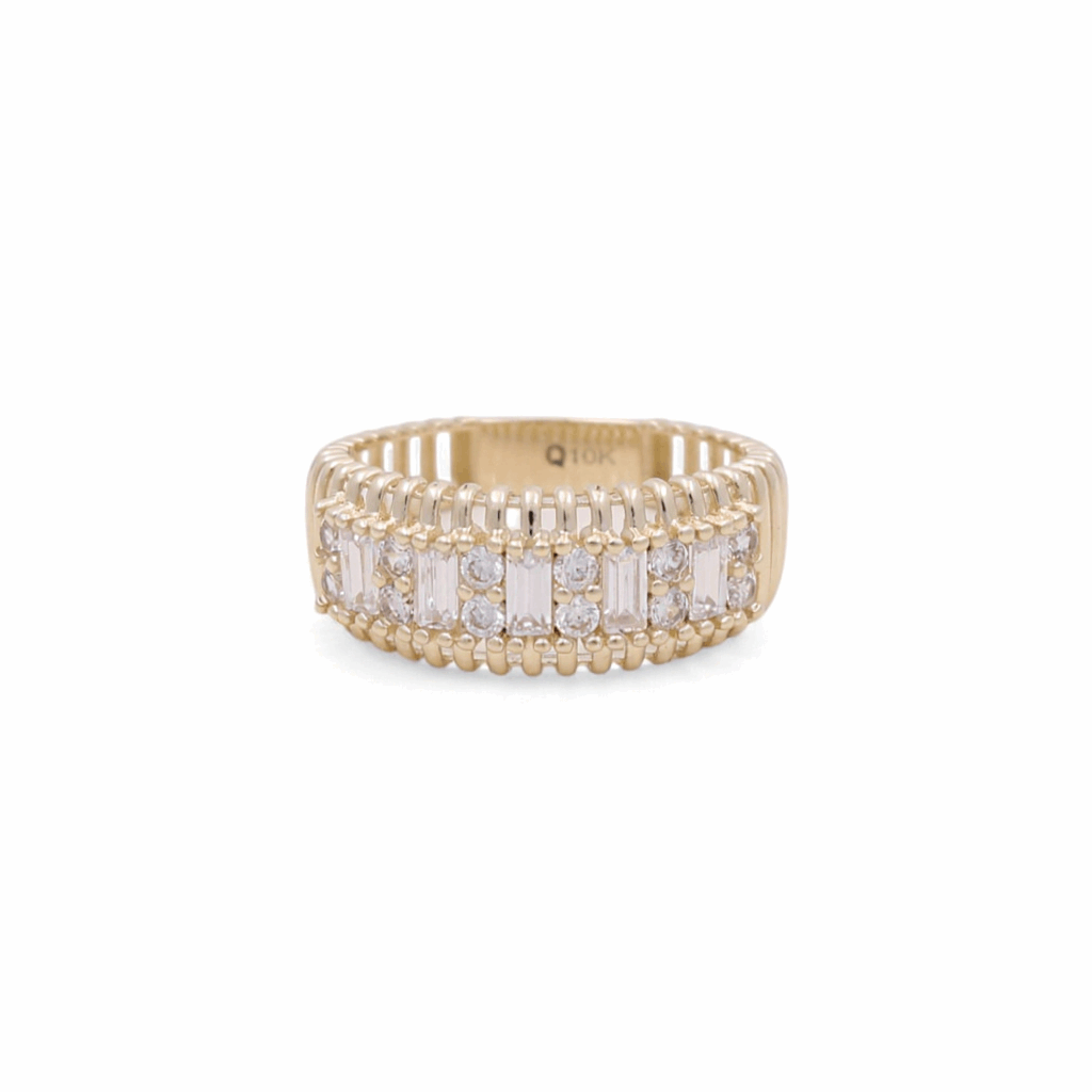 10K Yellow Gold  Fashion  with Cz Women's Ring