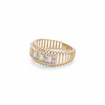 10K Yellow Gold  Fashion  with Cz Women's Ring