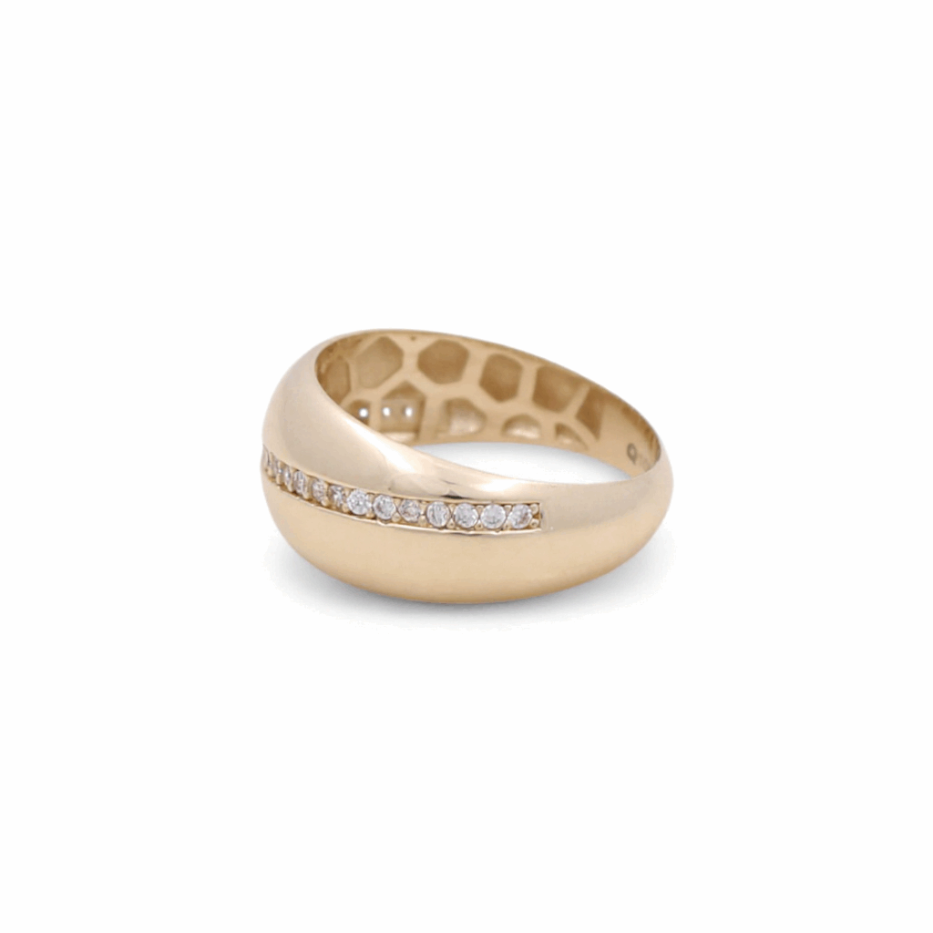 10K Yellow Gold  Fashion  with Cz Women's Ring