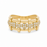 10K Yellow Gold with Cz Fashion Women's Ring
