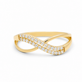 10K Yellow Gold with Cz Fashion Women's Ring