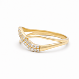 10K Yellow Gold with Cz Fashion Women's Ring