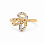10K Yellow Gold with Cz Fashion Women's Ring