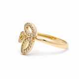 10K Yellow Gold with Cz Fashion Women's Ring