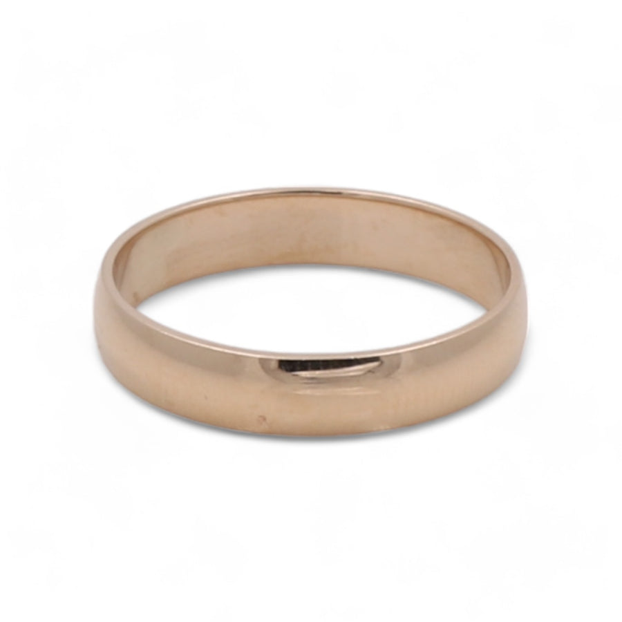 Miral Jewelry's 14K Yellow Gold Men's Wedding Band displayed against a white background.