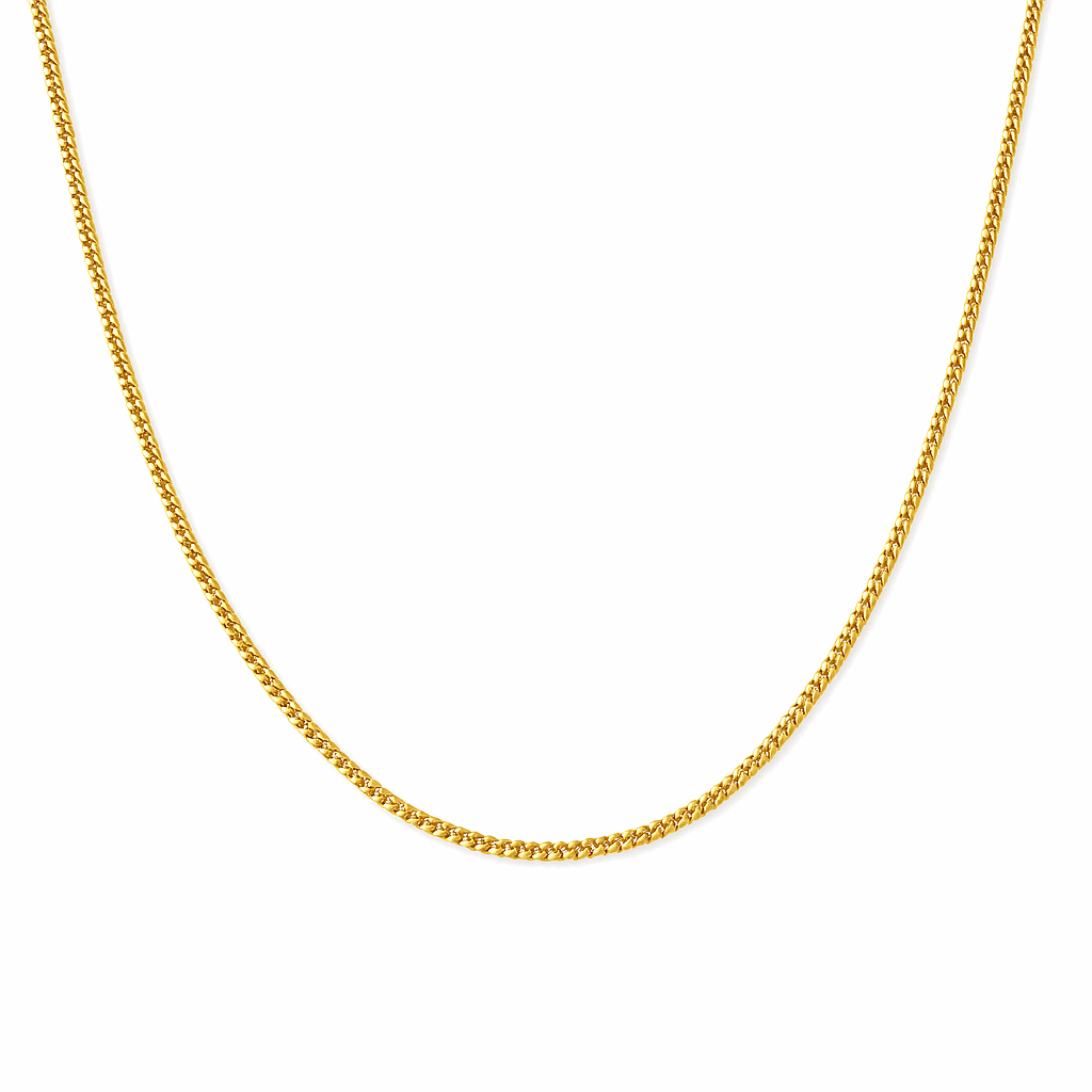 14K  Yellow Gold Cuban Link Chain 18"