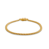 14K Yellow Gold Cuban Link Bracelet Women's