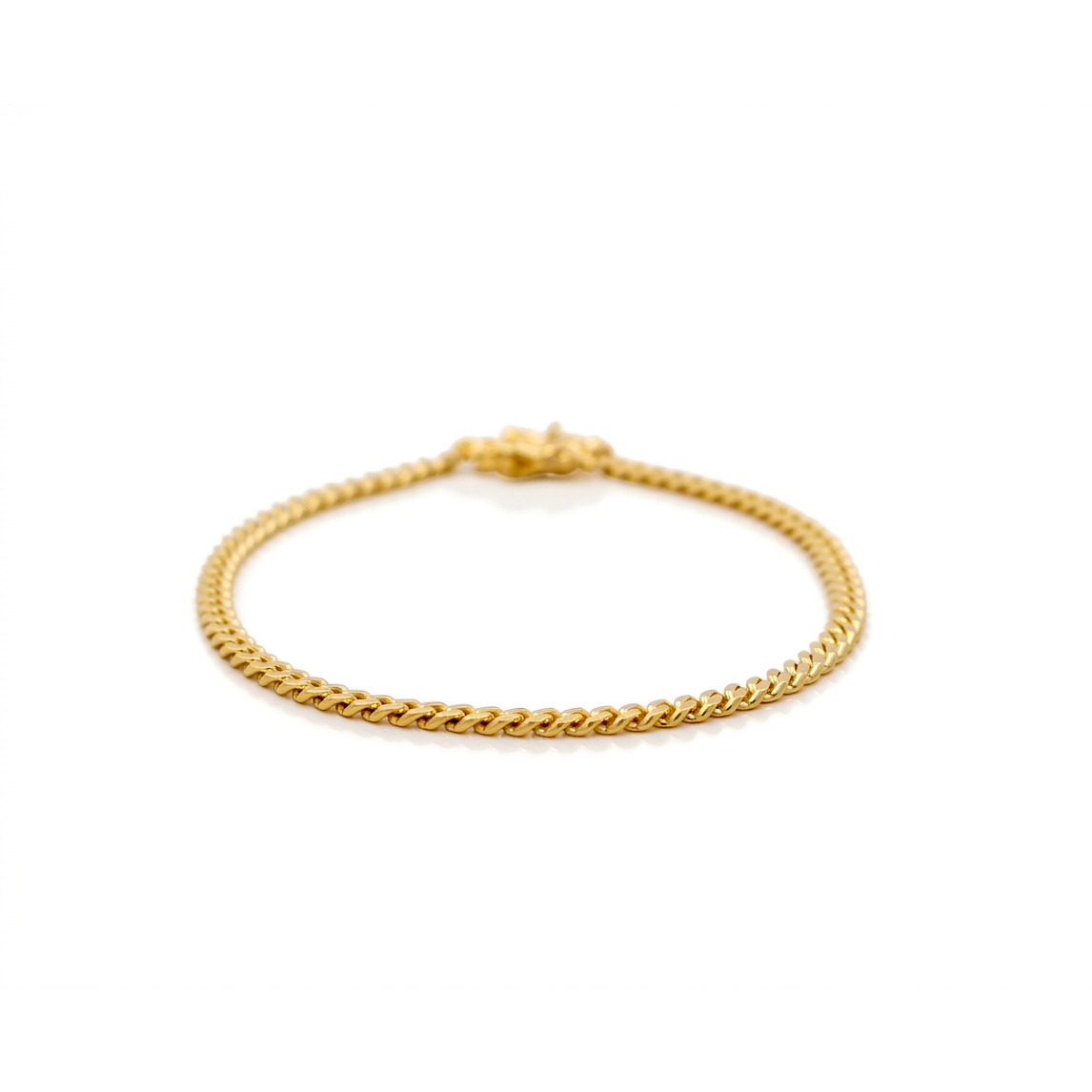 14K Yellow Gold Women's Cuban Link Bracelet 5mm, 15.4 g
