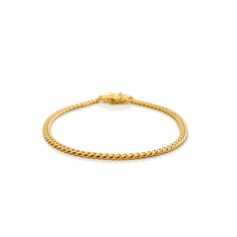 14K Yellow Gold Women's Cuban Link Bracelet 5mm, 15.4 g