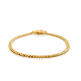 14K Yellow Gold Cuban Link Bracelet Women's