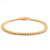 14K Yellow Gold Cuban Link Bracelet Men's