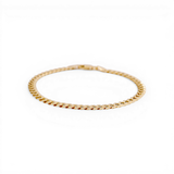 10K Yellow Gold Curb Men's Bracelet