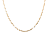 10K Yellow Gold Curb Women's Chain 18"