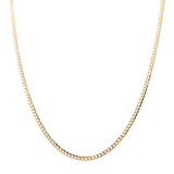 10K Yellow Gold Curb Men's Chain 24"