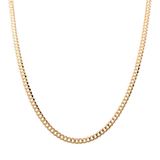 10K Yellow Gold Curb Men's Chain 22"