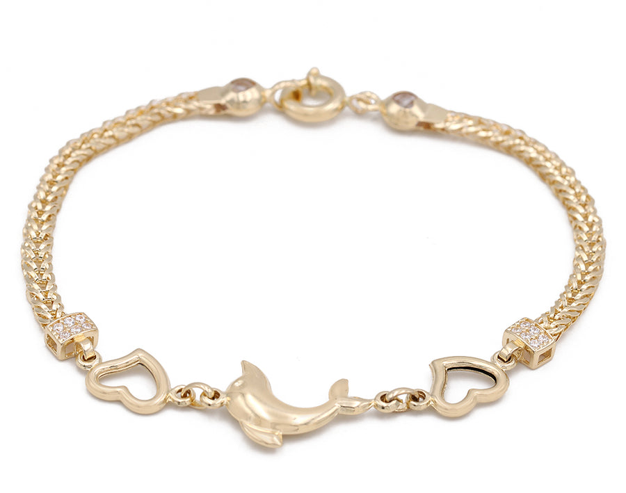 Yellow Gold 14k Fashion Dolphin Bracelet