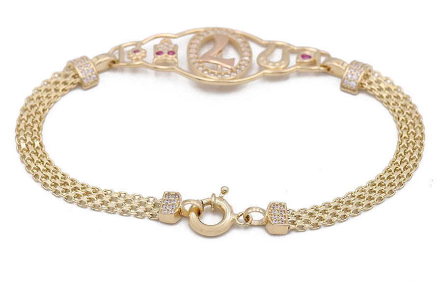 Yellow Gold 14k Fashion Woman's Bracelet