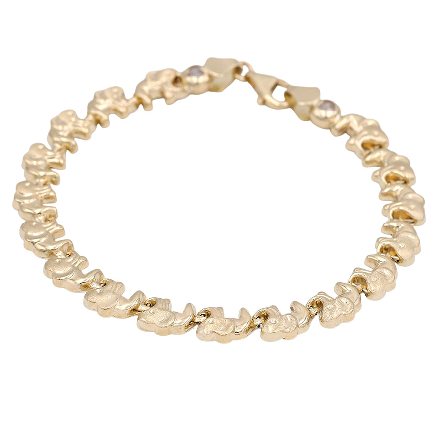 Yellow Gold 14k Fashion Elephant Bracelet