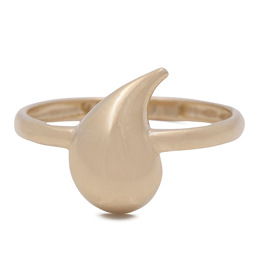 A Miral Jewelry 14K Yellow Gold Large Drop Women's Ring with a tear shaped design.