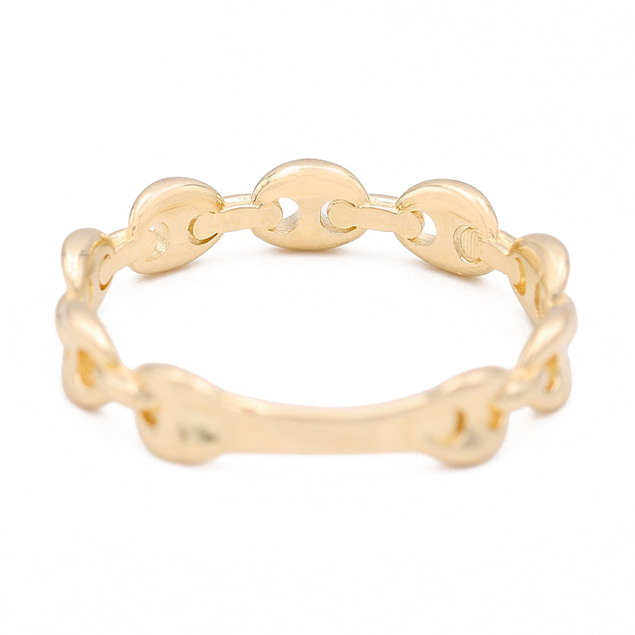 A Miral Jewelry 14K Yellow Gold Fashion Links Ring.